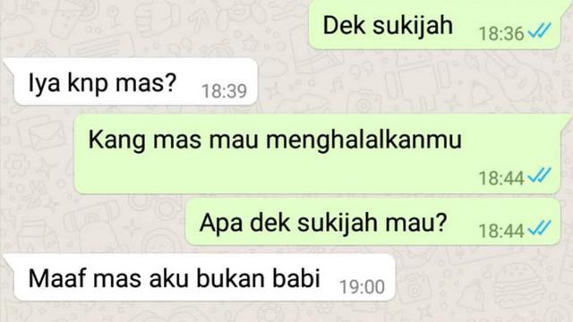 7 History chat pacar ter ter ter banget dah