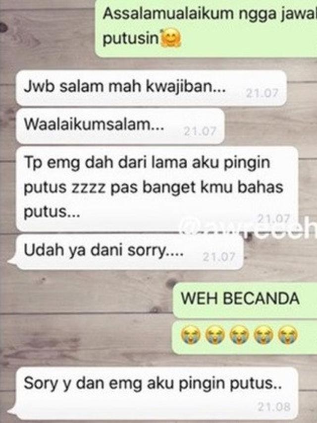 7 History chat pacar ter ter ter banget dah