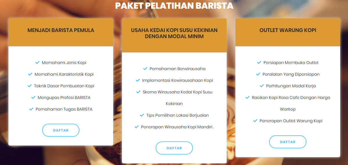 Manfaat Mengikuti Pelatihan Barista The Bencoolen Coffee