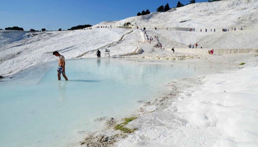  VIRAL !! Kolam Air panas di Tengah Es ?? PAMUKKALE !!