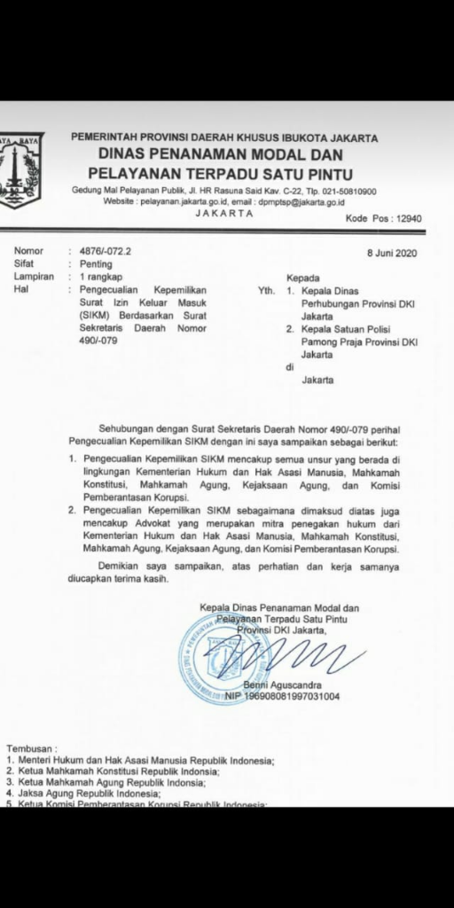 SIKM DKI Jakarta Nggak Berlaku Untuk Warga BODETABEK. Cukup E-KTP Saja!!!