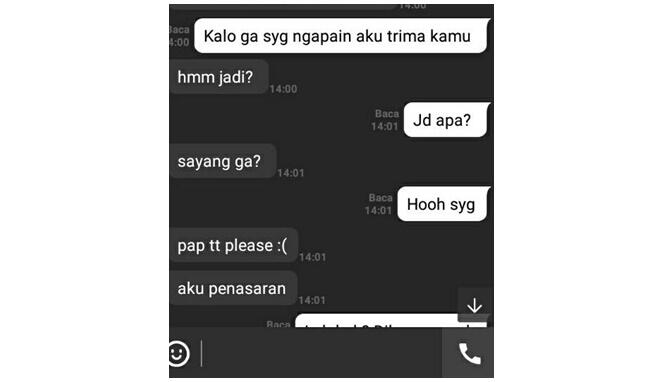 Kids Zaman Now Meminta Foto Buka-Bukaan Ke Pasangan