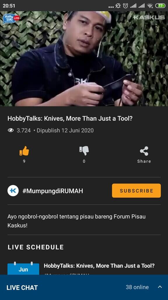 FR Hobby Talk on KaskusTV, Jumat 12 Juni 2020