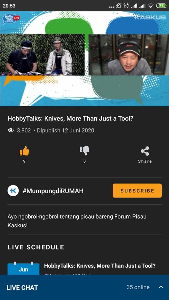 FR Hobby Talk on KaskusTV, Jumat 12 Juni 2020