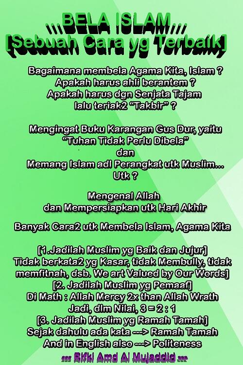&#91;Muhasabah &amp; Nasionalisme&#93; Ajaran-ajaran Kemanusiaan dalam Islam Kita Semua