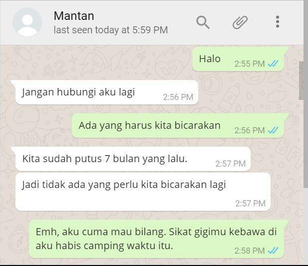 Chat Mantan Ter Savage Bikin Ngakak 