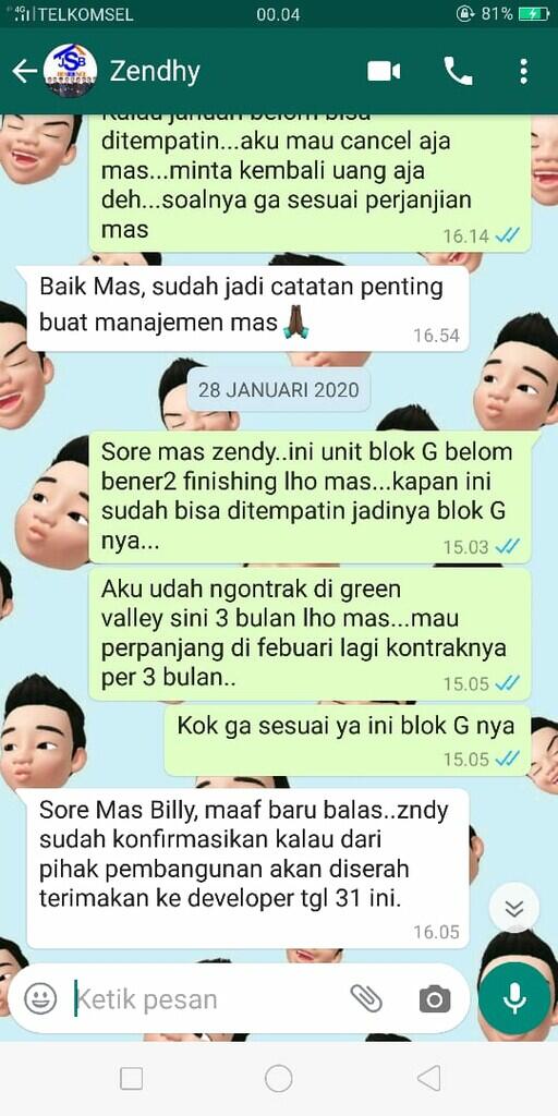 KECEWA TERHADAP PT.KBA (GREEN VALLEY) Member dari PAM Group