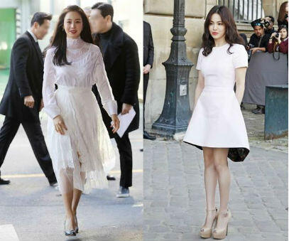 Jadi Ikon Kecantikan Korea, Intip Adu Gaya Kim Tae Hee Vs Song Hye Kyo
