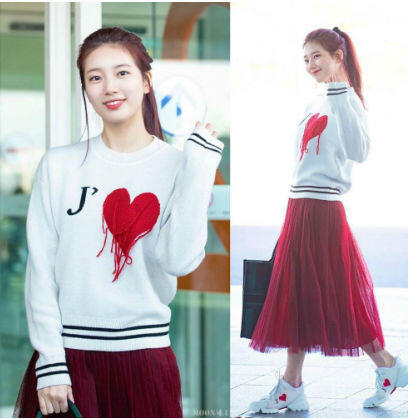 9 Inspirasi Outfit Bae Suzy Dengan Bawahan Rok, Feminin Dan Elegan