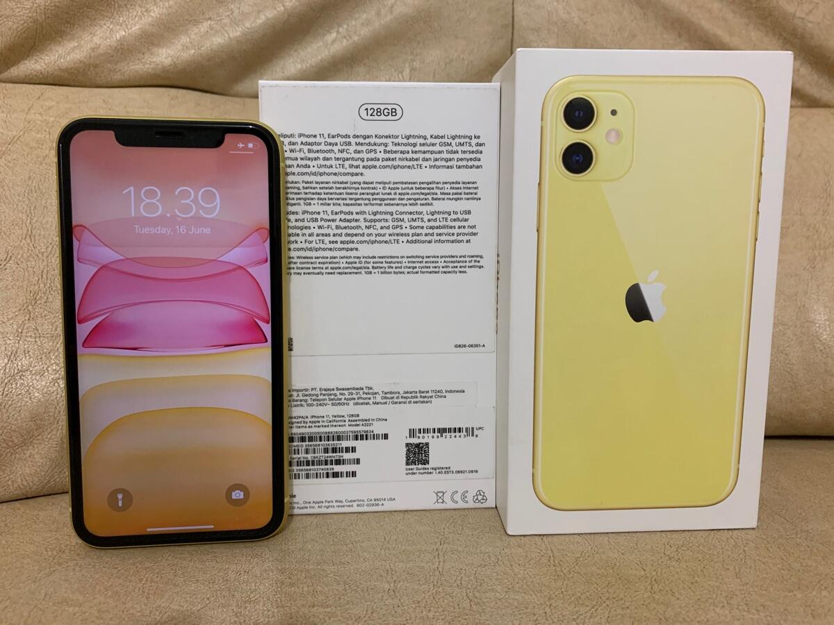 iPhone 11 128GB Yellow Resmi iBox