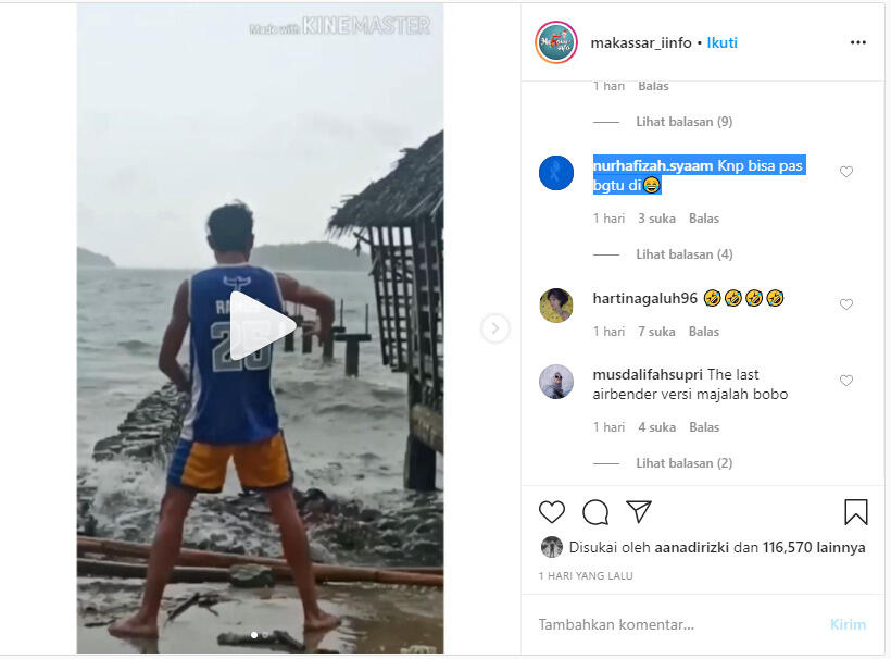 Hibur Warganet, Pria Ini Parodikan Avatar Pengendali Air