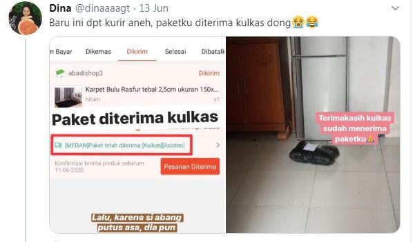 Viral! Aksi Kocak Abang Kurir Titipkan Paket ke Kulkas