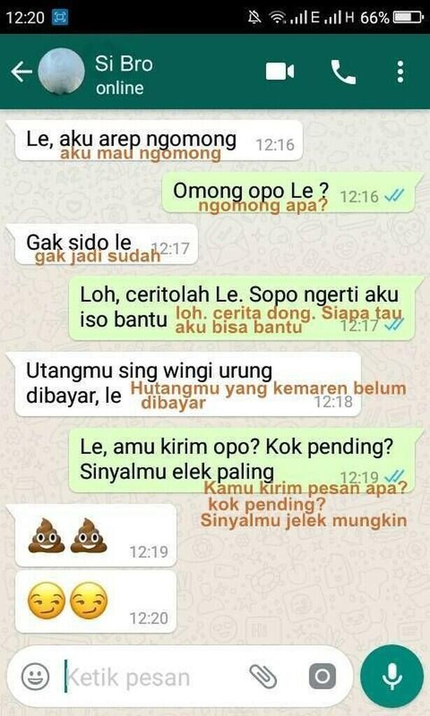 Chat Nagih Utang Terlucu Bikin Ngakak