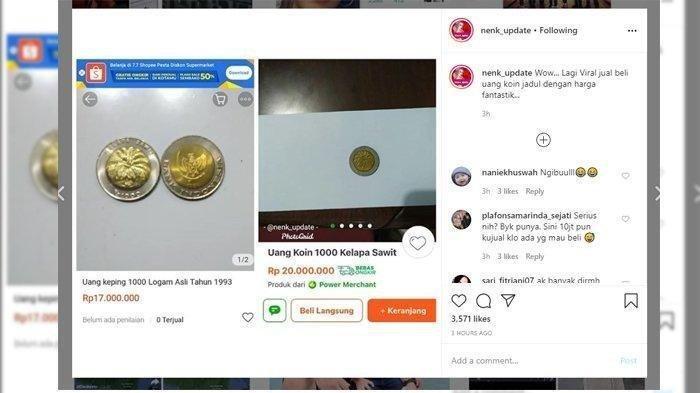 Punya Koin 1.000 Gambar Kelapa Sawit? Di Online Ada Yang Menawarkan Sampai 25 Juta