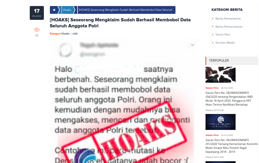 Teguh Ethical Hacker Beberkan Bobolnya Database Polri: Didatangi Polisi