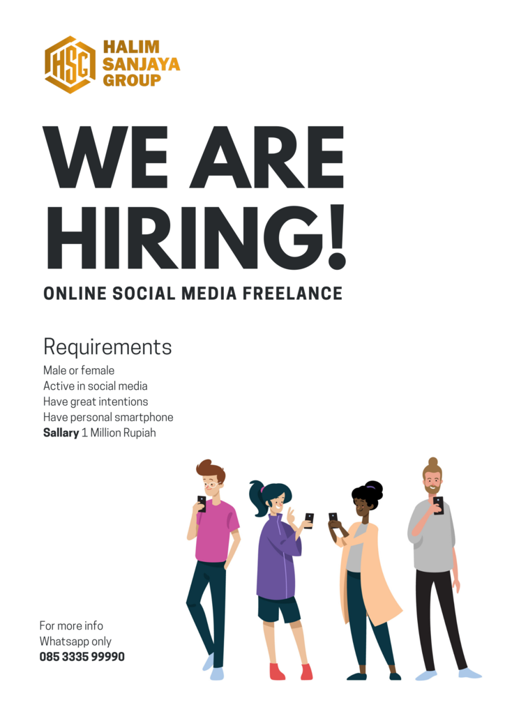 LOWONGAN KERJA SOSIAL MEDIA FREELANCE!