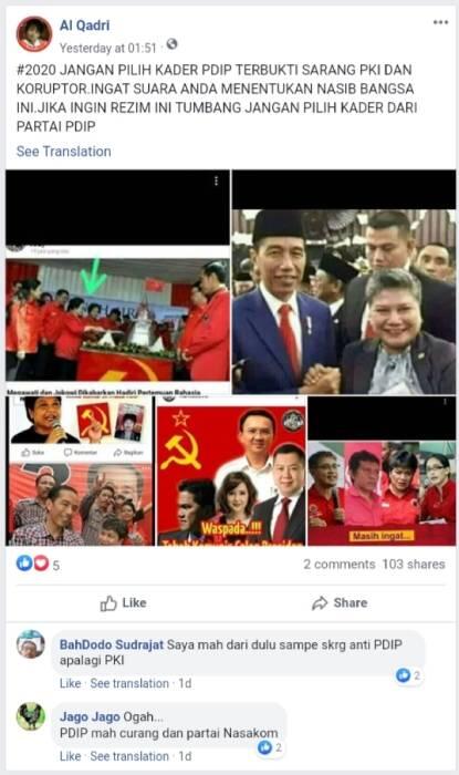 CEK FAKTA: Jokowi Dan Megawati Potong Tumpeng Di Atas Meja Berlogo PKI