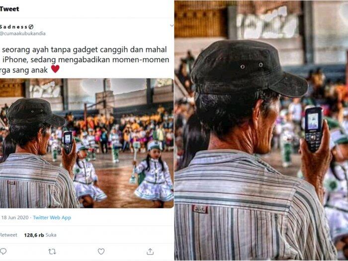 Potret Haru Ayah Rekam Aksi Anak Tampil Marching Band Pakai Ponsel Jadul