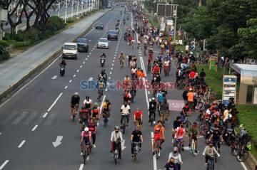 CFD Hari Ini, Lajur Pesepeda, Pelari, dan Pejalan Kaki Dibuat Terpisah