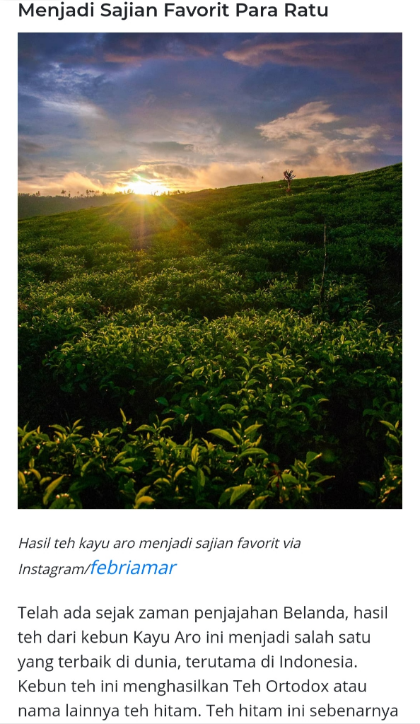 Pernah ke Kerinci? Negeri Indah di Jambi, Lembah dan Pegunungan Eksotis #COCRegJambi