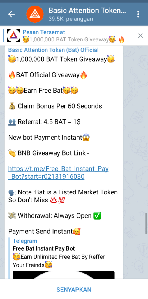 Giveaway 1jt Token BAT Terdaftar di Indodax Buruan !!