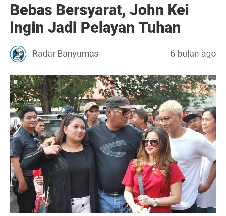 Setelah Bebas dari Nusakambangan dan Bertobat, John Kei Diciduk Polisi