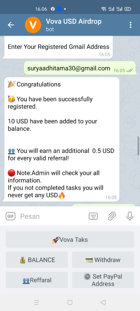 DAPAT 10$ DARI TELEGRAM MAU MASUK GAN NO TIPU2 !!