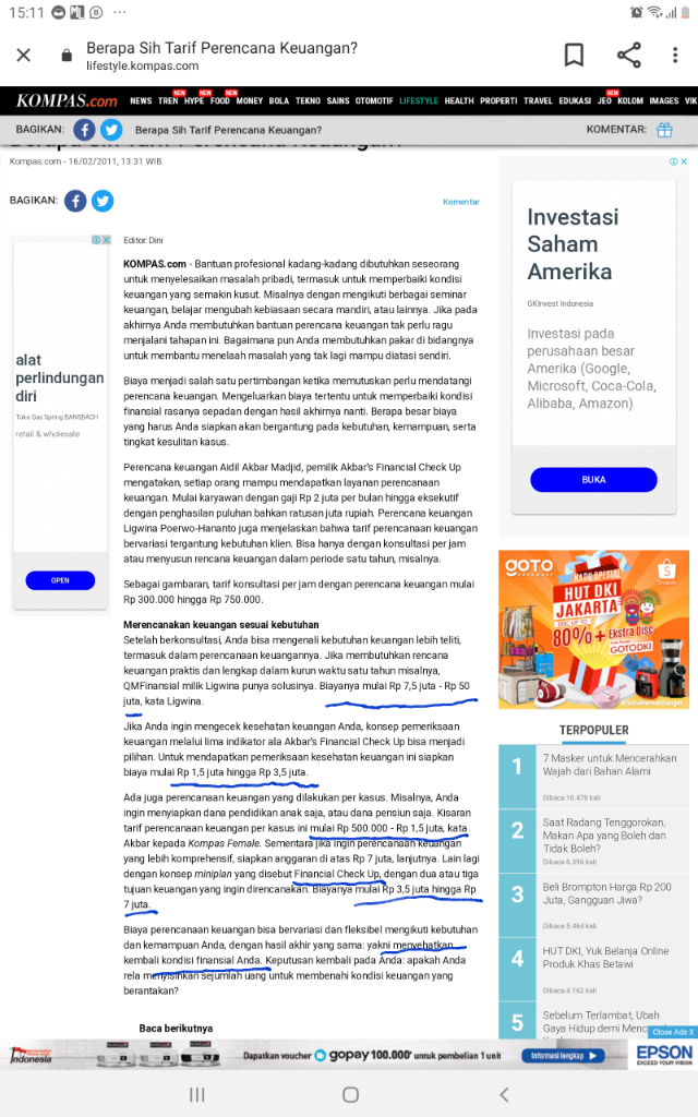 Perencanaan keuangan yang berhasil