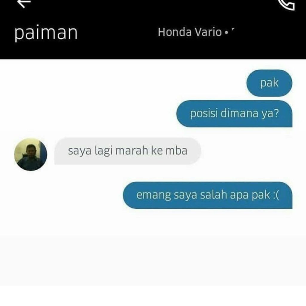 Enggak Mau Ngakak Sendirian, 8 Chat Antara Ojol dan Penumpang Ini Sukses Bikin Ketawa