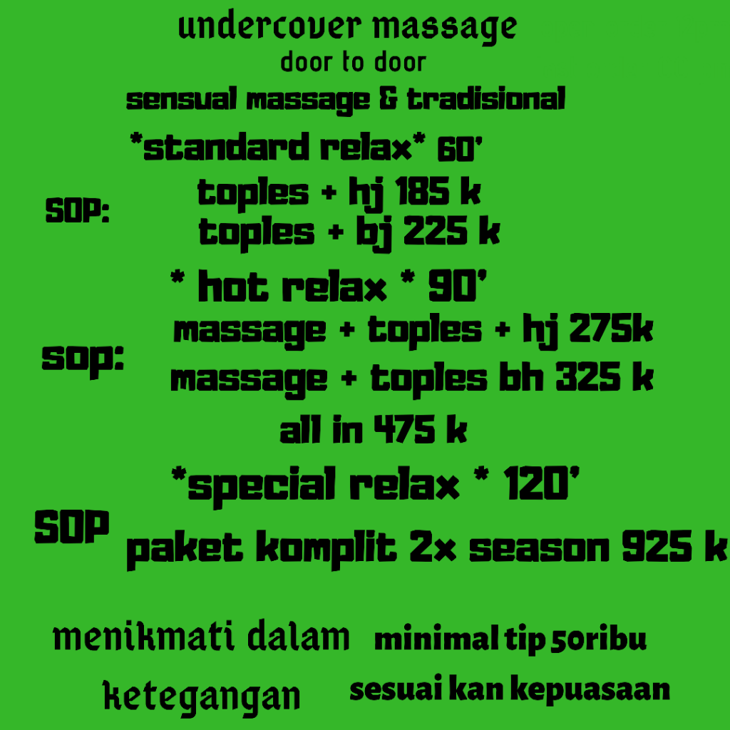 UnDeRCoVeR Massage Door To Door