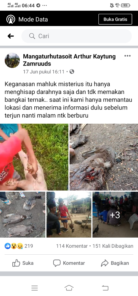 Misteri Pembunuhan Beberapa Hewan Di Tapanuli Utara, Kepoin Yuks!?