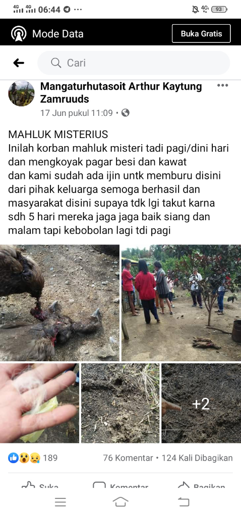 Misteri Pembunuhan Beberapa Hewan Di Tapanuli Utara, Kepoin Yuks!?