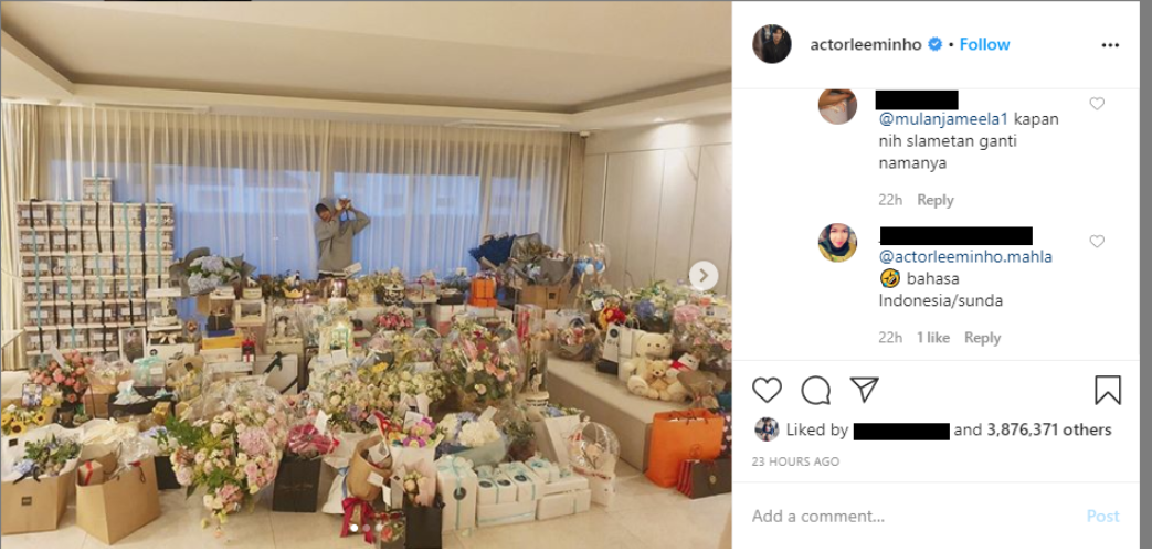 Komentar Mulan Jameela di Instagram Lee Min Ho Diprotes Netizen, Kenapa?