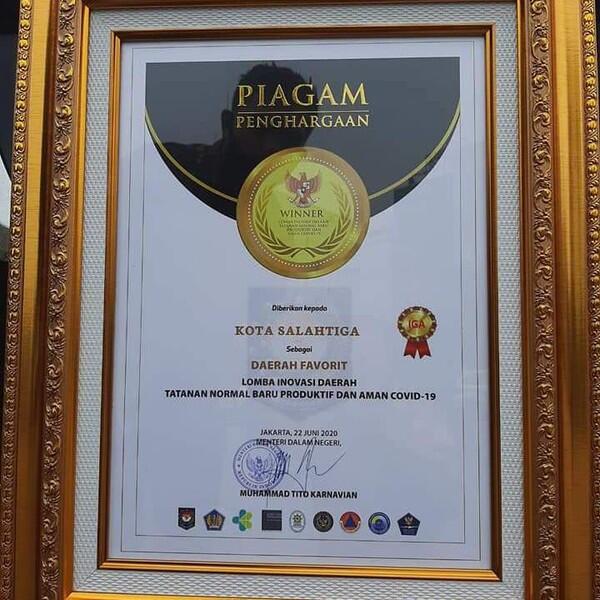 Piagam Mendagri untuk Kota Salatiga Ternyata Sempat Typo 'Salahtiga'
