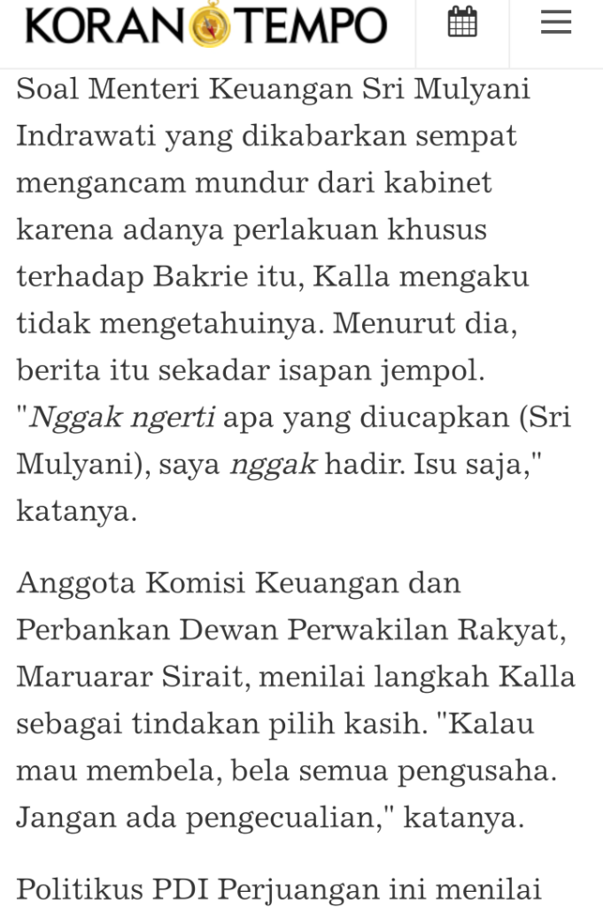 Bentjok ‘Nyanyi‘ Bakrie Group Bikin Negara Merugi 17T,Netizen:Tema ILC Buat Karnilyas