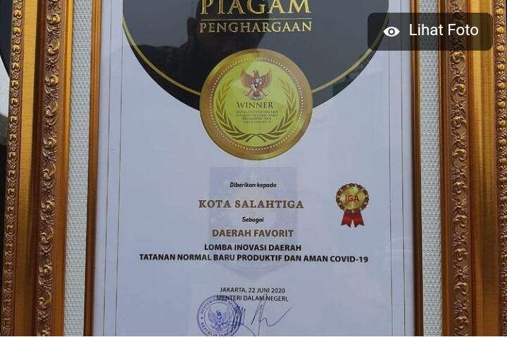 Penghargaan dari Kemendagri untuk Salatiga Salah Ketik