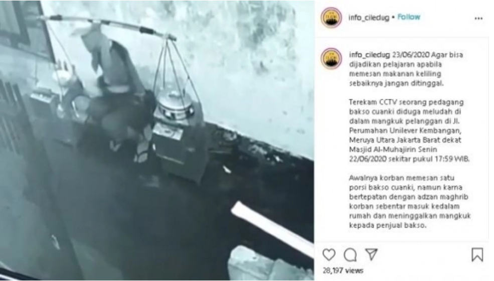 Jijik! Penjual Cuanki di Jakbar Ludahi Mangkuk Pembelinya, Alasannya Biar Laris