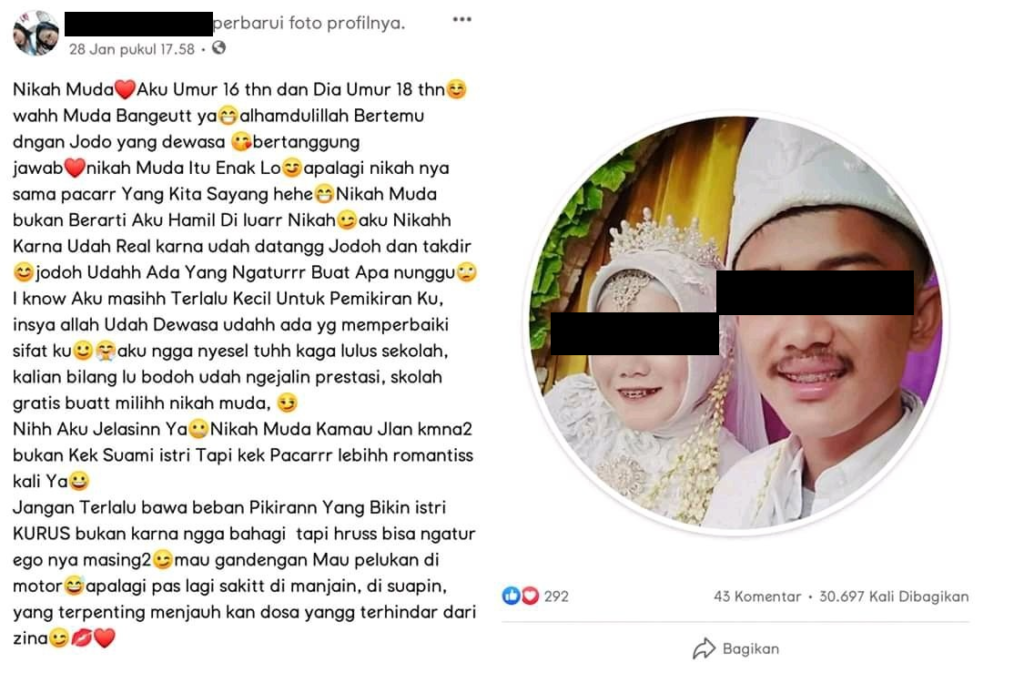 Curhatan Remaja Bangga Putus Sekolah Demi Nikah Muda, 3 Bulan Kemudian Mak Jleb