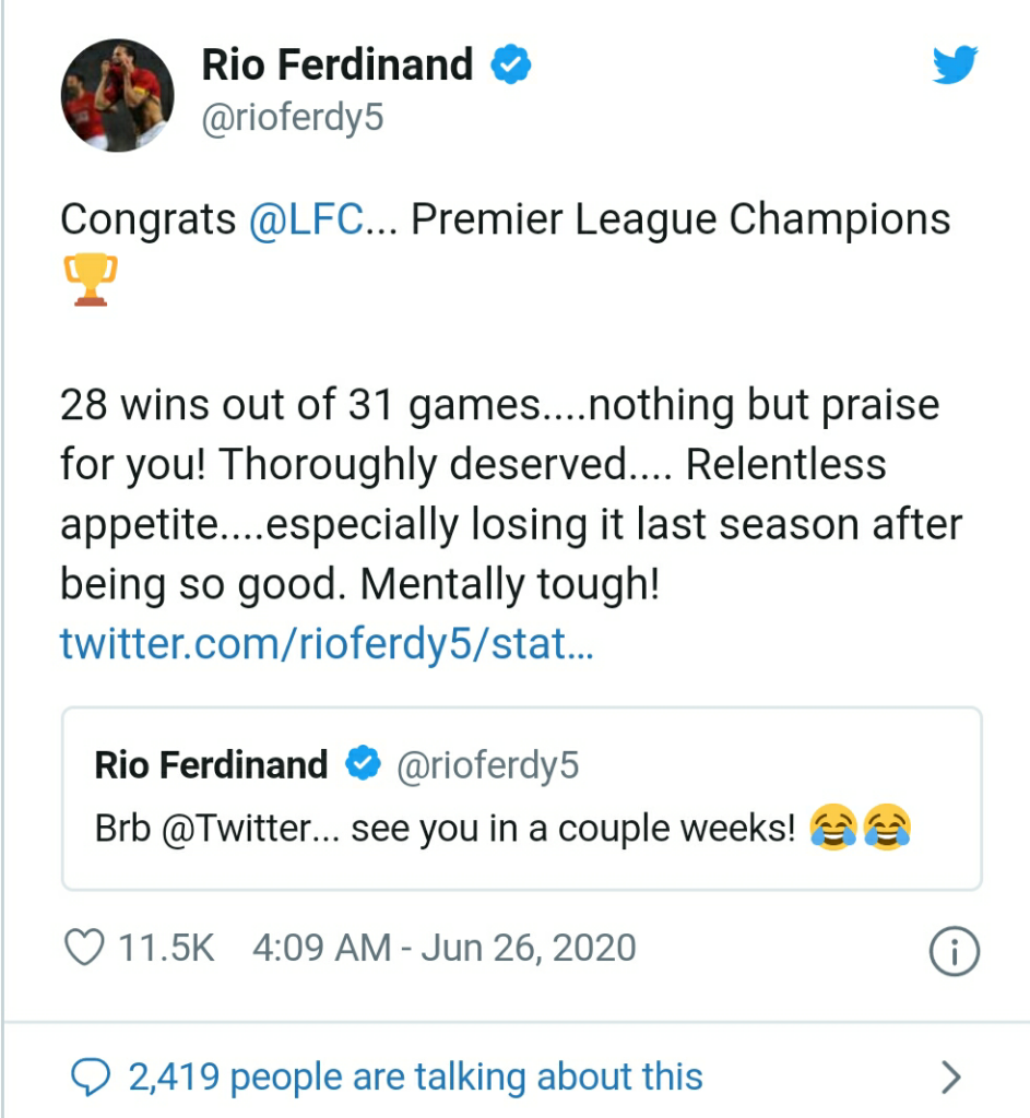 Melihat Reaksi Para Pemain Liverpool Menjadi Jawara Premier League