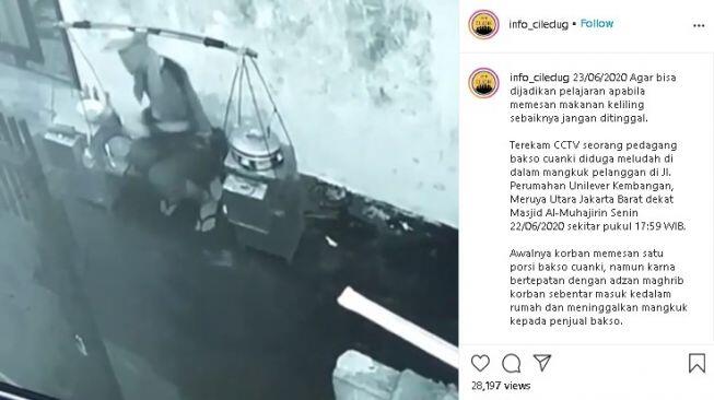 Polisi Ciduk Pedagang Bakso Cuanki yang Ludahi Mangkuk Pembeli