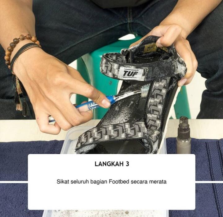 Bagaimana cara mencuci sandal sepatu ala TUF Footwear?