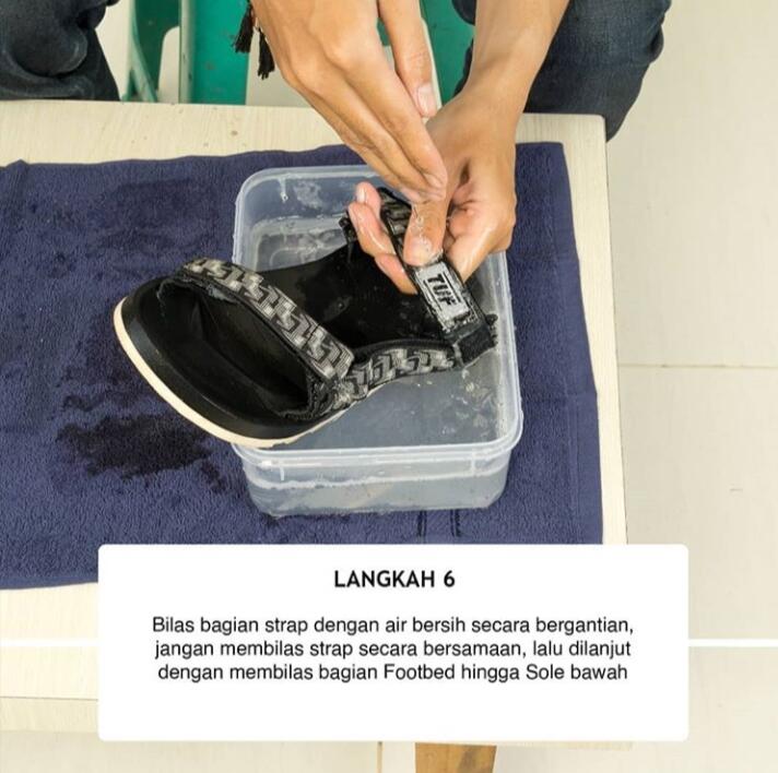 Bagaimana cara mencuci sandal sepatu ala TUF Footwear?