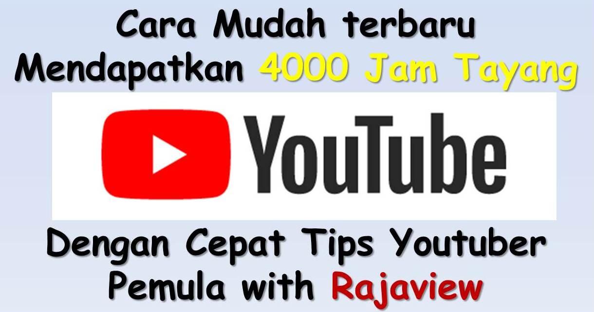 Cara Mudah Cari Uang Online Dan Mendapatkan 4000 Jam Tayang yo*tube