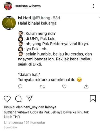 Rektor Ini Sungguh Kocak Di Medsos! Jadi Rektor Idaman Para Mahasiswa