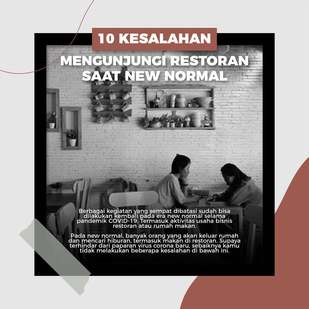 10 Kesalahan Mengunjungi Restoran saat New Normal