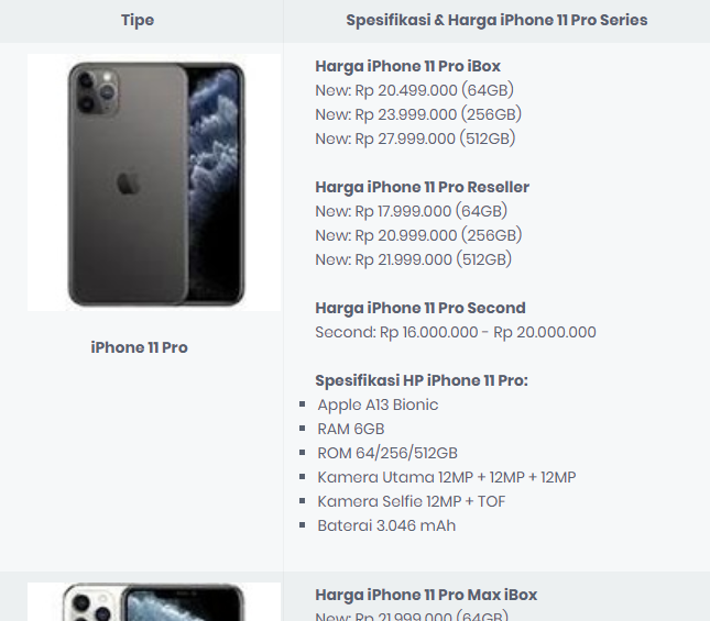 Daftar Harga &amp; Spesifikasi iPhone Juni 2020 Termurah Rp 1,5jutaan