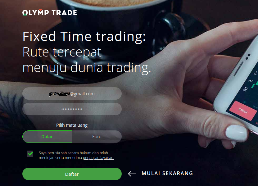 Cara Daftar Olymp Trade Indonesia Dapat Bonus 100%