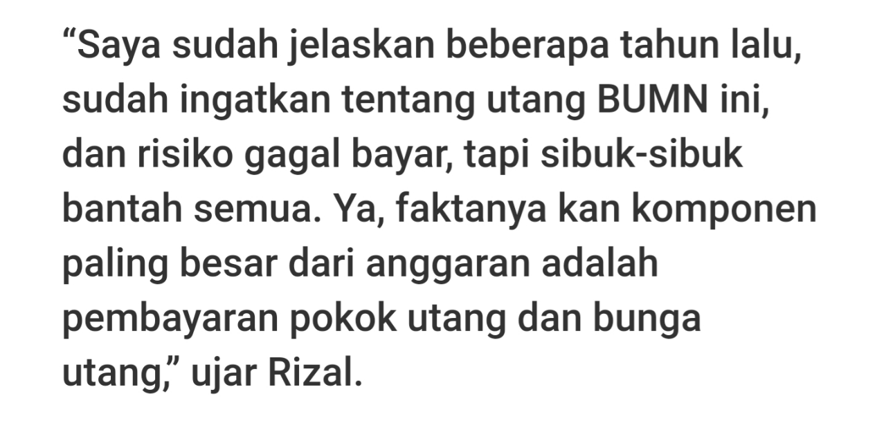 Rizal Ramli Salah Lagi, Menakar Utang Jangka Panjang PLN Rp695 triliun