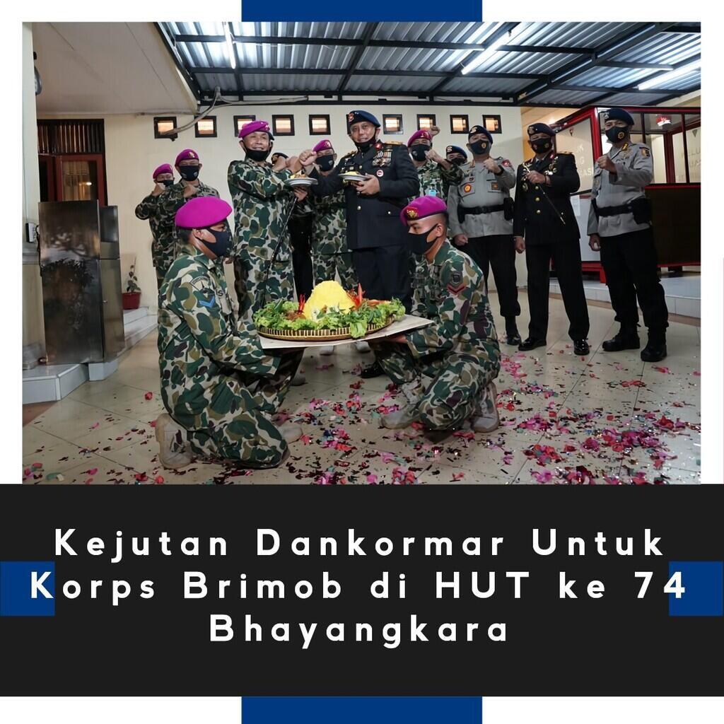 Pesta Kejutan Untuk Dankorbrimob Dalam Rangka HUT Bhayangkara Ke-74