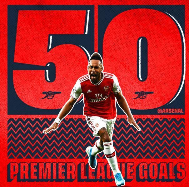 Aubameyang Tembus 50 Gol di Premier League, Thierry Henry Juga Kalah Cepat